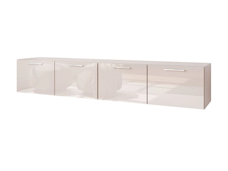 Hängeschrank mit Türen und LED-Beleuchtung 200 cm Noaé Kaschmir