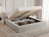 Polsterbett mit Bettkasten und Lattenrost 120x200 Mali Grau