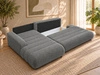 Ecksofa L-Form mit Schlaffunktion und Bettkasten Lisso Links Grau