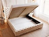 Polsterbett mit Bettkasten und Lattenrost 180x200 Astra Beige