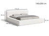 Polsterbett mit Bettkasten und Lattenrost 140x200 Mali Dunkelgrau