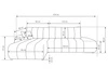 Ecksofa mit Schlaffunktion und Bettkasten Links Adoro Creme 