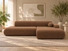 Ecksofa L-Form mit Schlaffunktion und Bettkasten Lisso Rechts Terrakotta