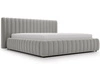 Polsterbett mit Bettkasten und Lattenrost 140x200 Bliss Grau