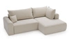 Ecksofa L-Form mit Schlaffunktion und Bettkasten Savana Bis Hellbeige