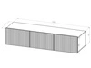 TV-Lowboard mit Türen 300 cm Kioto Cashmere