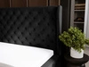 Polsterbett mit Bettkasten und Lattenrost 160x200 Kingston Schwarz