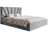 Polsterbett mit Bettkasten und Lattenrost 160x200 Orlo Hellgrau