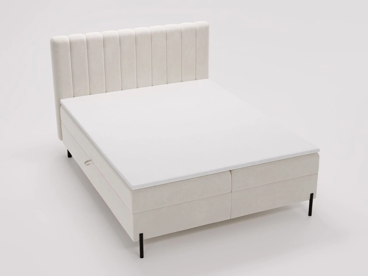 Boxspringbett mit Bettkasten 180x200 Primavera Creme