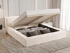 Polsterbett mit Bettkasten und Lattenrost 160x200 Mali Creme
