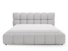 Polsterbett mit Bettkasten und Lattenrost 180x200 Modo aus Bouclé-Stoff Grau