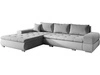 Ecksofa L-Form mit Schlaffunktion und Bettkasten Sonia Grau