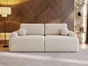 Sofa mit Schlaffunktion und Bettkasten Aurio Creme