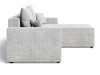 Ecksofa L-Form mit Schlaffunktion und Bettkasten Nivo Grau