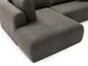 Ecksofa L-Form mit Schlaffunktion und Bettkasten Savana Bis Grau