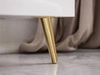 Zweitürige Kommode 158 cm auf goldenen Beinen mit drei Schubladen Lunelie Weißglanz