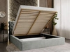 Polsterbett mit Bettkasten und Lattenrost 160x200 Apollo Grau