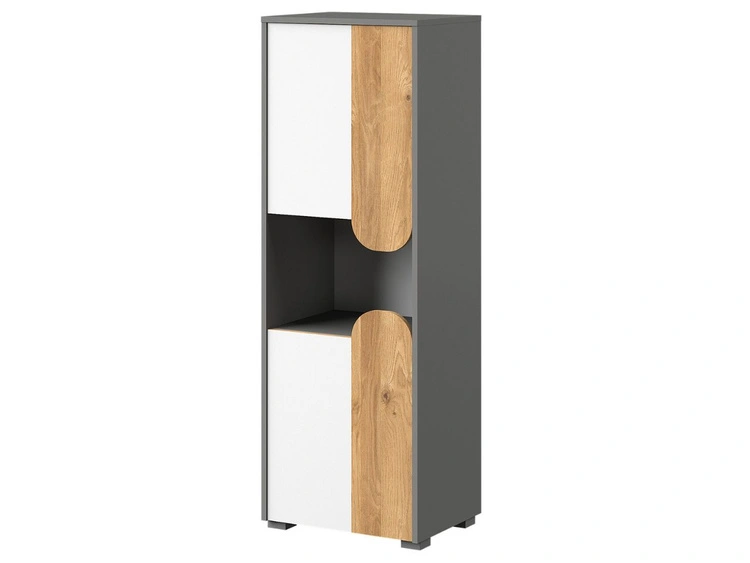 Bücherregal für ein Teenagerzimmer Casa Nash Eiche, Weiß, Grau