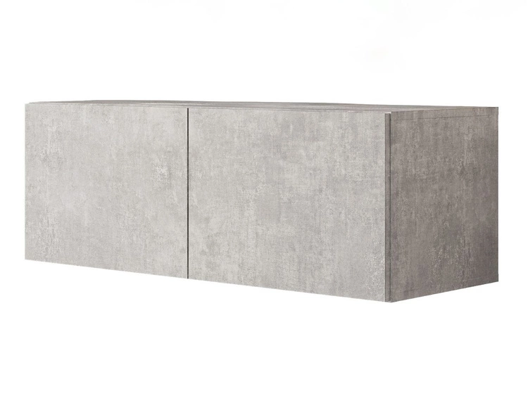 TV-Lowboard mit Türen und LED-Beleuchtung 100 cm Nodoo Beton