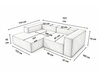 Ecksofa L Rechts Vellaro Creme
