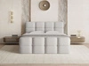 Boxspringbett mit Bettkasten 160x200 Rivon Hellgrau