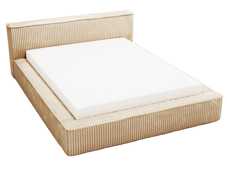 Polsterbett mit Bettkasten und Lattenrost 120x200 Lago Beige