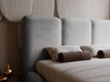 Polsterbett mit Bettkasten und Lattenrost 200x200 Bubble Grau