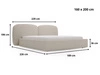 Polsterbett mit Bettkasten und Lattenrost 160x200 Palermo Beige