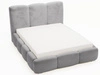 Polsterbett mit Bettkasten und Lattenrost 180x200 Bubble Grau