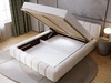 Polsterbett mit Bettkasten und Lattenrost 160x200 Orio Beige
