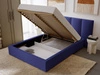 Polsterbett mit Bettkasten und Lattenrost 140x200 Lizbona Dunkelblau