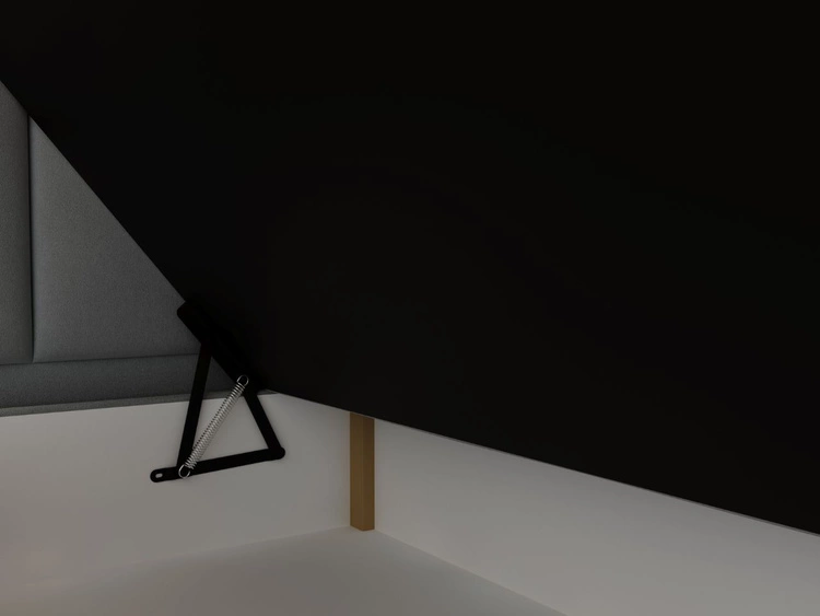 Boxspringbett mit Bettkasten 140x200 Cloud Grau