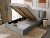 Polsterbett mit Bettkasten und Lattenrost 140x200 Lizbona Grau