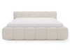 Polsterbett ohne Bettkasten mit Lattenrost 200x200 Cloud Low aus Bouclé-Stoff Beige