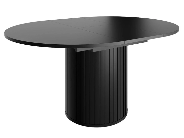 Runde ausziehbarer tisch Soria Schwarz mat