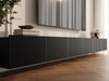 TV-Lowboard mit Türen 300 cm Kioto Schwarz matt