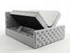 Boxspringbett mit Bettkasten 140x200 Montego Hellgrau