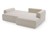 Ecksofa L-Form mit Schlaffunktion und Bettkasten Savana Bis Hellbeige