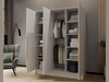 Kleiderschrank 150 cm Perugia Weiß mit goldenen Griffen