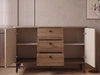 Kommode mit Türen und Schubladen, 140 cm, Arelis Kaschmir, Royal Nussbaum