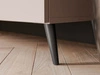Wohnwand für das Wohnzimmer mit LED-Beleuchtung auf Schwarzen Metallbeinen Noaé Kaschmir