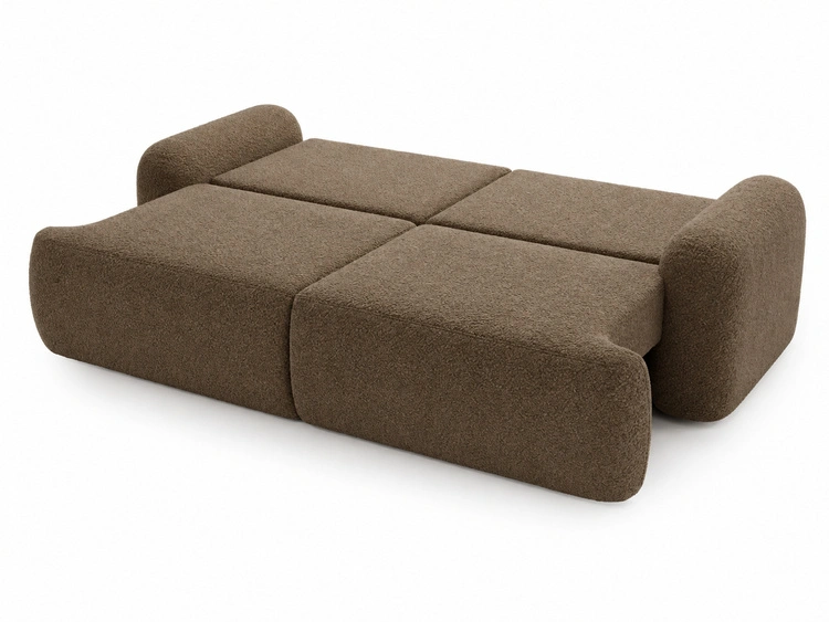 Sofa mit Schlaffunktion und Bettkasten Aurio Braun