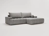 Ecksofa L-Form mit Schlaffunktion und Bettkasten Havi Rechts Grau