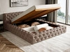 Polsterbett mit Bettkasten und Lattenrost 140x200 Palini Braun