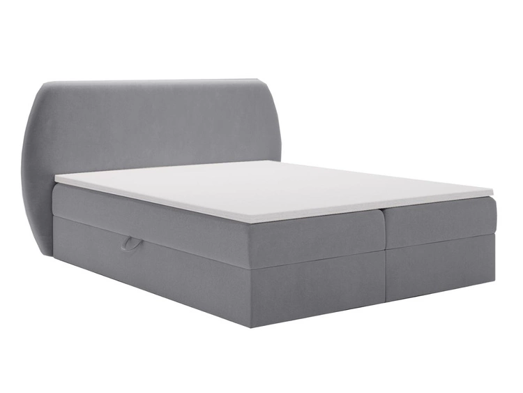 Boxspringbett mit Bettkasten 160x200 Bogota Dunkelgrau
