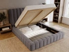 Polsterbett mit Bettkasten und Lattenrost 140x200 Rotto Grau