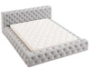Polsterbett mit Bettkasten und Lattenrost 160x200 Palini Hellgrau