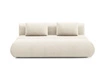 Schlafsofa mit verstellbarer Rückenlehne, Schlaffunktion und Bettkasten Figo Creme