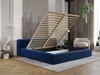 Polsterbett mit Bettkasten und Lattenrost 120x200 Lipari Blau