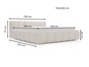 Polsterbett ohne Bettkasten mit Lattenrost 160x200 Cloud Low aus Bouclé-Stoff Grau